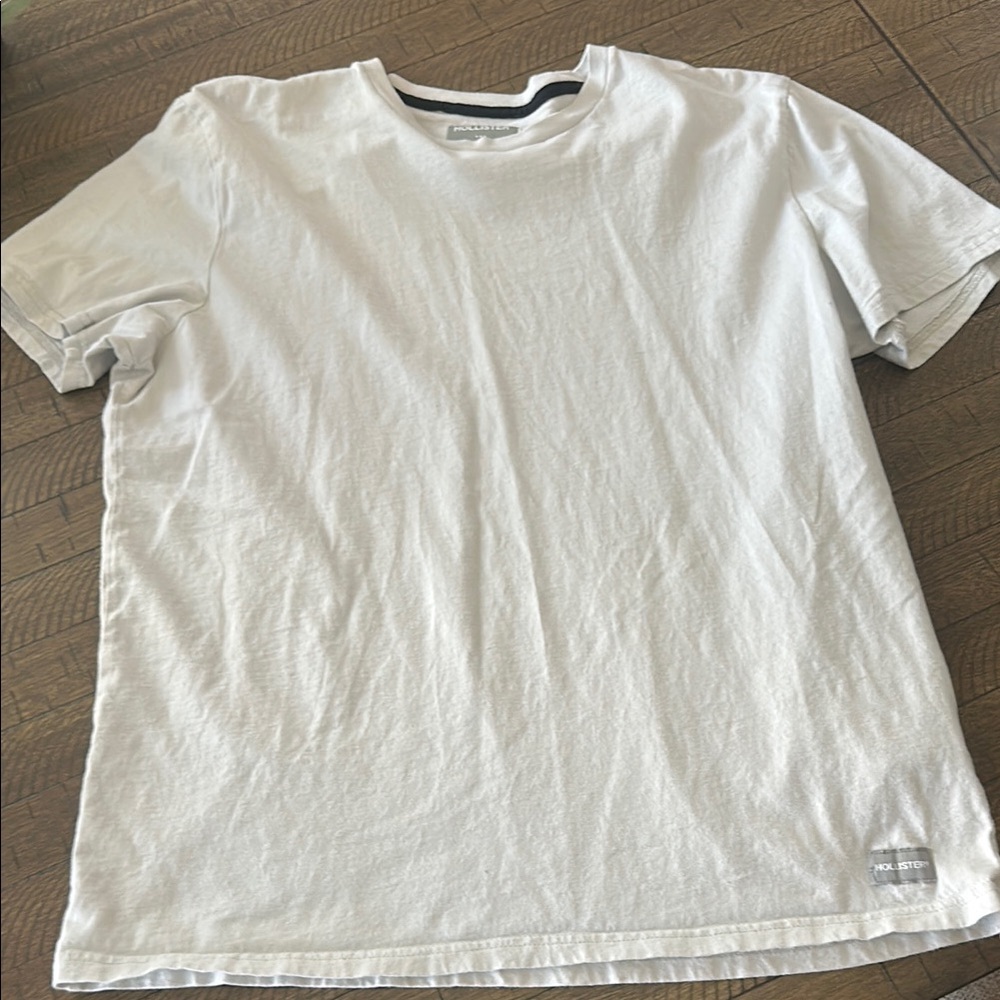 HOLLISTER Men's Pale Grey T-Shirt